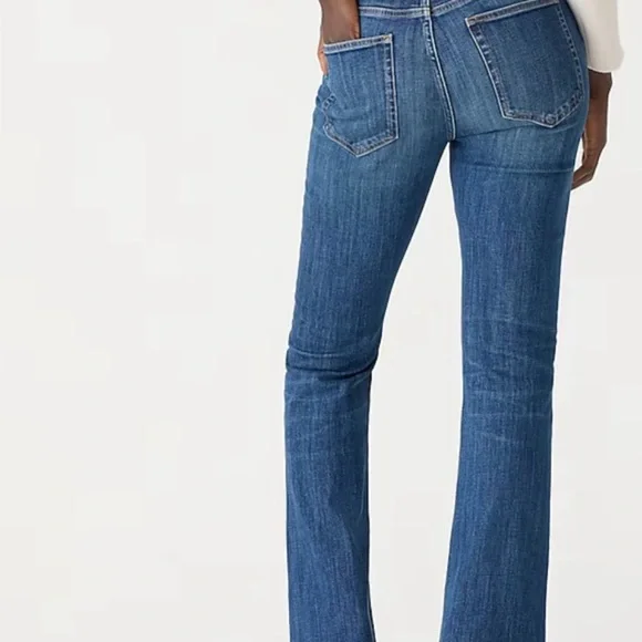 Women's Blue Flared Jeans - Picture 3 of 4